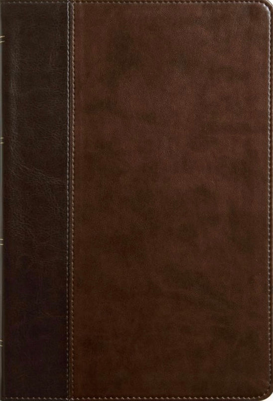 ESV Large Print Thinline Reference Bible - TruTone, Brown/Walnut