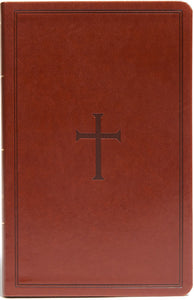 KJV Ultrathin Reference Bible - Brown Leathertouch