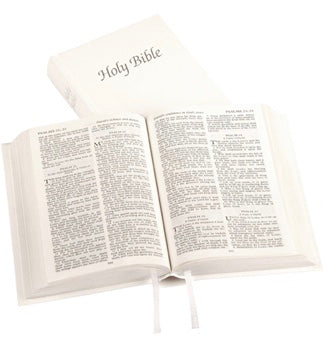 Royal Ruby Presentation Bible White