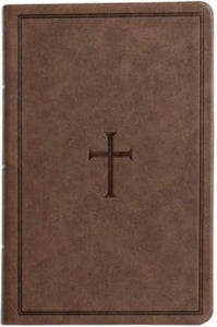 CSB: Large Print Personal Size Reference Bible - Brown, LeatherTouch