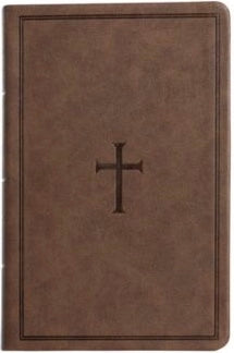 CSB: Large Print Personal Size Reference Bible - Brown, LeatherTouch