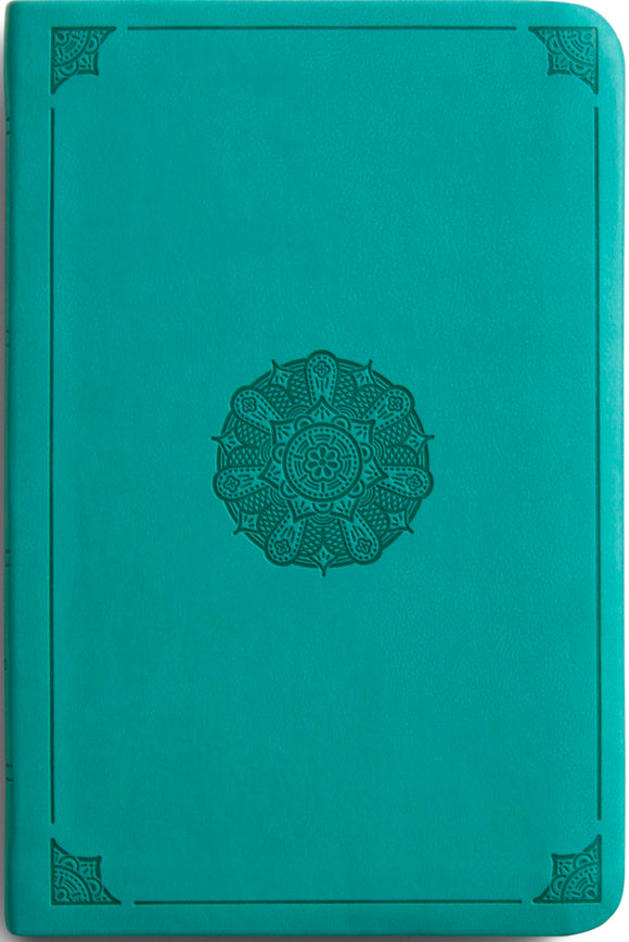 ESV Value Compact Bible - TruTone, Turquoise, Border Design