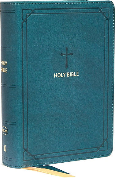 NKJV Compact Reference Bible - Teal, Leathersoft