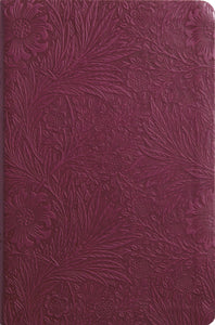 ESV Large Print Value Thinline Bible - TruTone, Raspberry, Floral Design
