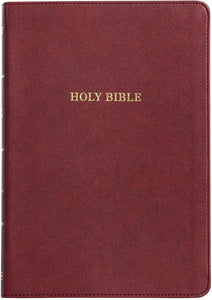 KJV Large Print Thinline Bible - Burgundy, Leathertouch