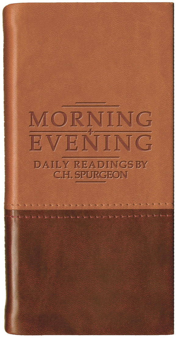 Morning & Evening: Daily Readings by C. H. Spurgeon - Tan/Burgundy