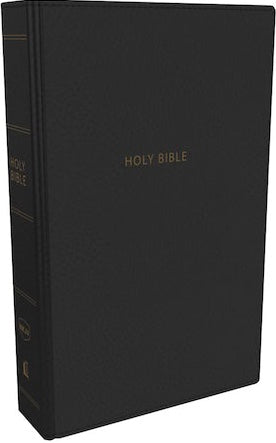NKJV Compact Large Print Reference Bible, Black Leathersoft