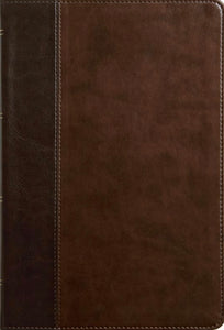 ESV Large Print Thinline Reference Bible - TruTone, Brown/Walnut