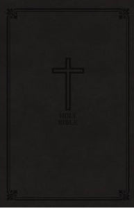 KJV Compact Large Print Reference Bible - Black, Leathersoft