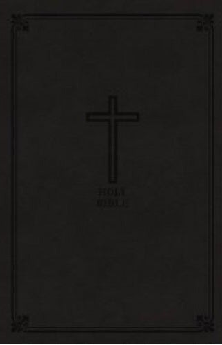 KJV Compact Large Print Reference Bible - Black, Leathersoft