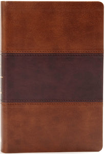 KJV Large Print Personal Size Reference Bible - Saddle Brown,Leathertouch (indexed)