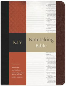 KJV- Notetaking Bible: black/brown bonded leather