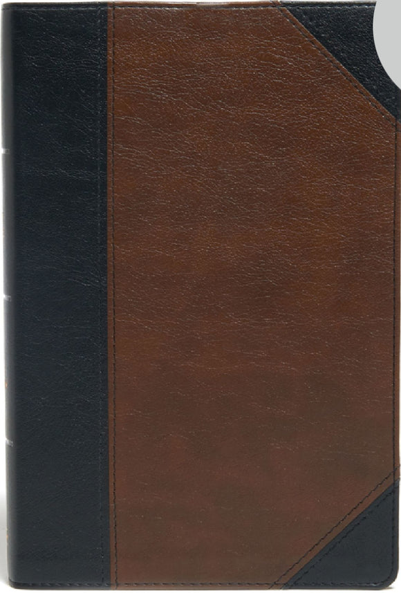 KJV Large Print Personal Size Reference Bible - Black/Brown, LeatherTouch