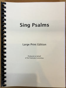Sing Psalms - Large Print (words only)